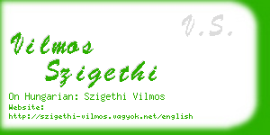 vilmos szigethi business card